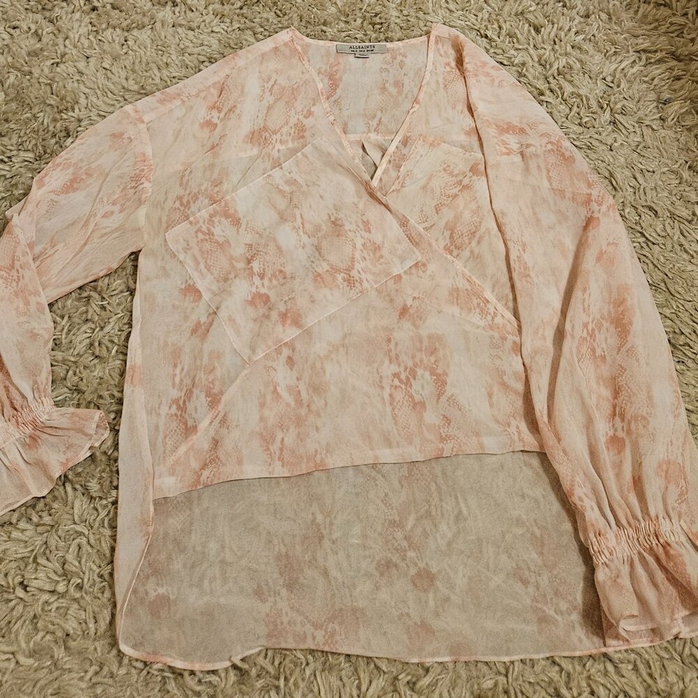 Hi low shirt for summer size 4 snake pink skin